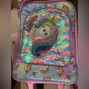 Unbranded Kids Pink Unicorn Sequin suitcase